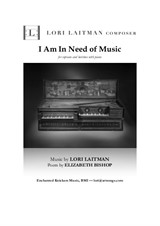 I Am In Need of Music — for soprano and baritone with piano — (download is for 3 copies of music)