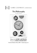 'Tis Philosophy — for soprano and piano (priced for two copies)